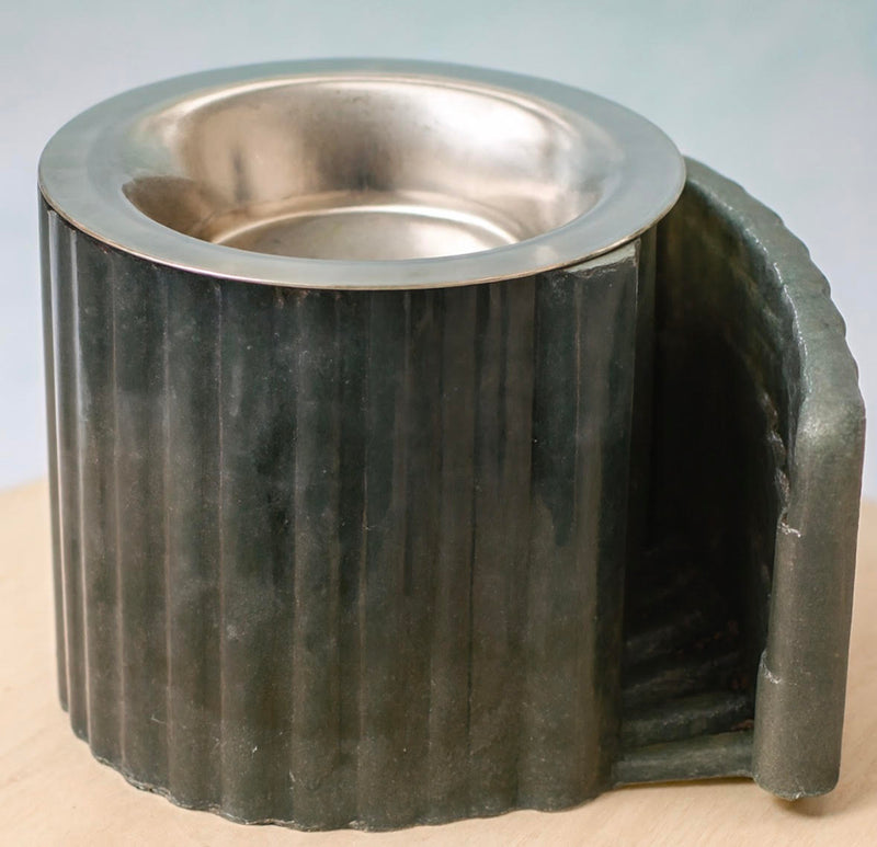 Green & Silver "Staircase" Room Freshner                                          Handmade epoxy green &amp; silver room freshner with tea light cadle and 1 6 pack melts (1 set)